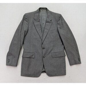 Dominic D'Bruzzi Vintage Men's Blazer Jacket Sport Coat  Gray 100% Wool Size 40R